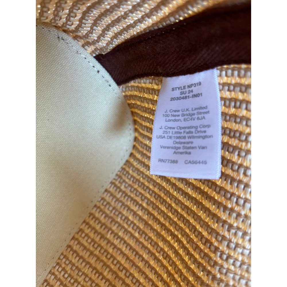 Madewell Woven Straw Transport Tote Leather Trim Brown Tan NF319 NWT - Picture 10 of 11